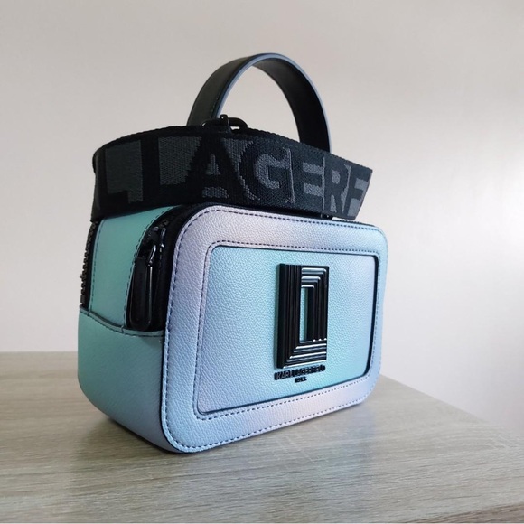 NWT Karl Lagerfeld Ombre Simone Crossbody Camara Bag, Guitar Strap and Dustbag - Picture 8 of 10